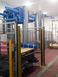 This is a photo of a Depalletiser Unit for Glass Bottles